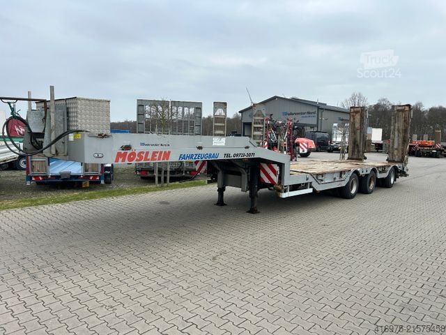 Low loader semitrailer MÖSLEIN STR 3 Schwebheim 3-Achs Satteltieflader Radmulde
