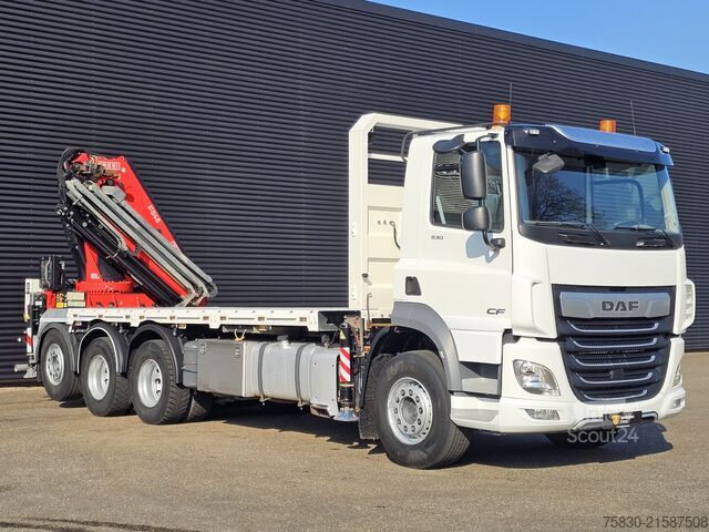 Навантажувальна платформа DAF CF 530 8x4 / RETARDER / FASSI F545 CRANE / KRAN...