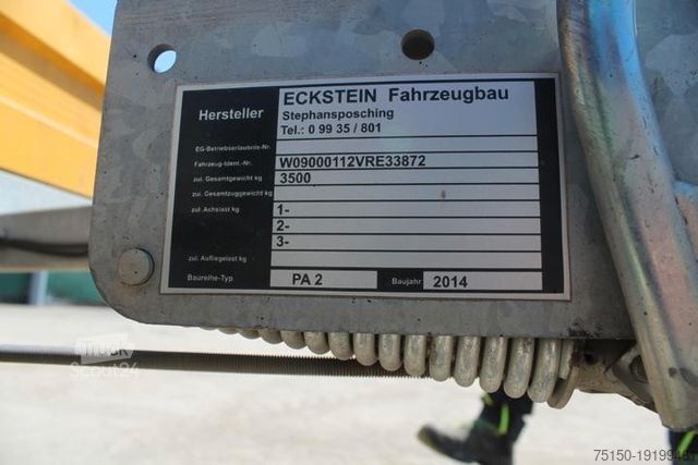 Remolque de plataforma baja  ECKSTEIN PA2 - LOCHBODEN - ALU RAMPEN Nr.: 872
