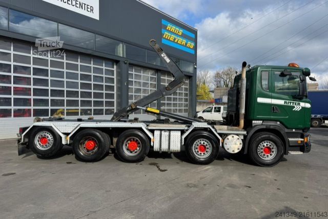 Roll-off tipper truck SCANIA R620 V8 10x4 Hiab 26T