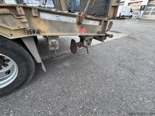Low loader trailer HUMBAUR HTD40 Stielmulde Hydr. Rampen Luftfederung