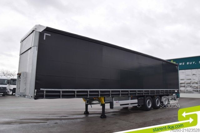 Open semitrailer with tarp SCHMITZ CARGOBULL Hubdach Liftachse XL u. Getränkezertifikat MIETE