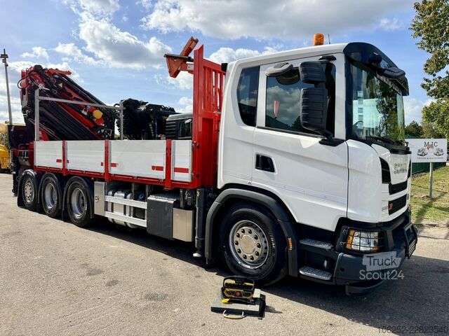 Læsseplatform Scania G410 8x4 PRITSCHE + KRAN 34m! EFFER 685/6S-JIB ...