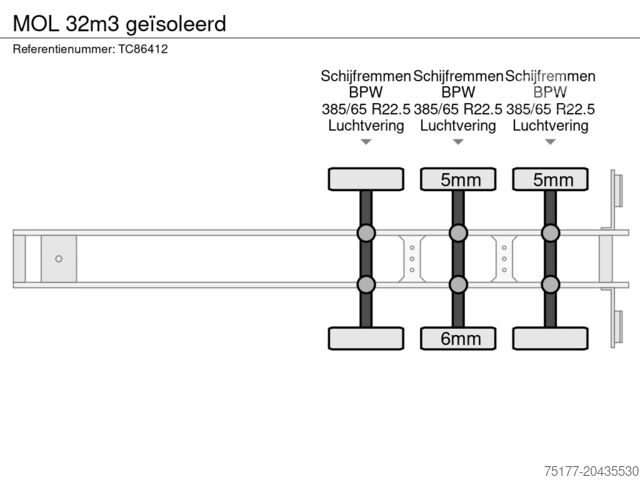 Tipper MOL 32m3 geïsoleerd