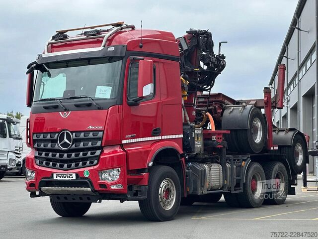 Транспортировщик древесины Mercedes-Benz Arocs 3358 6x4 BB mit EpsilonS290Z96 DOLL RATIO+