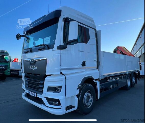 Nakladalna ploščad MAN TGX 26.480 6x2-4 LL Baustoff-Pritsche FASSI / P...