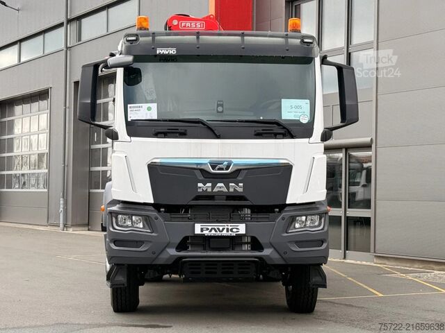 3 oldalú billenő MAN TGM 18.320 4x4 Meiller Trigenius FASSI F135