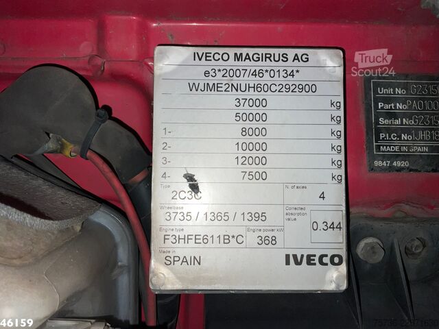Koukkuvarsijärjestelmä Iveco Stralis AS260SY 8x2 Euro 6 VDL 30 Ton kabelsysteem