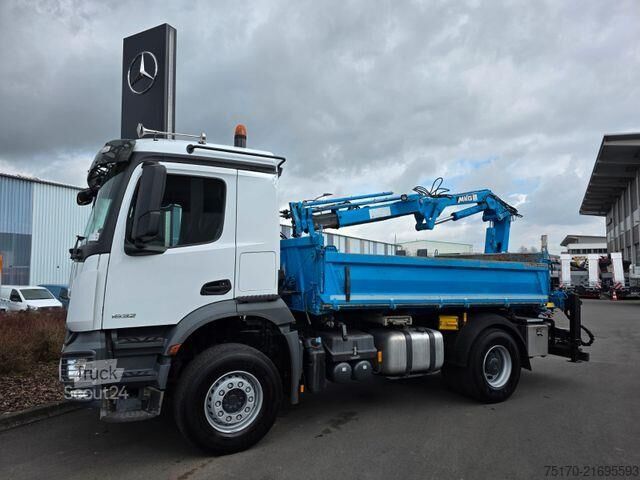 Kipper Mercedes-Benz Arocs 1832 KK 4x2 Kran MKG HLK 116 A3 Funk