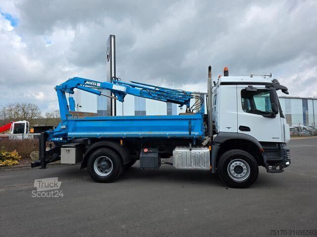 Kipper Mercedes-Benz Arocs 1832 KK 4x2 Kran MKG HLK 116 A3 Funk