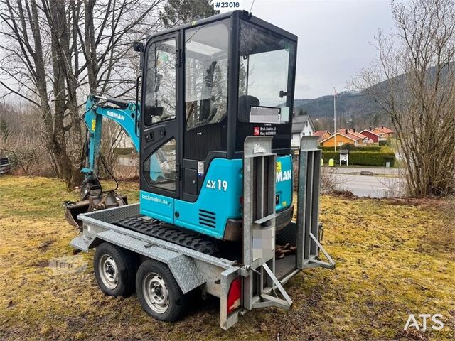 Mini-escavadora Airman AX19-6A mini excavator with 2 buckets and 2014 mac