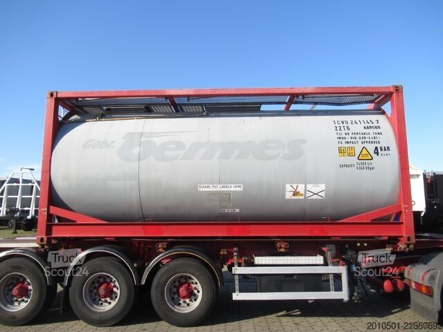 δεξαμενόπλοιο κοντέινερ 24m³ TANKCONTAINER TANK EDELSTAHL Stahlcontainer TANK 24.000L GÜLLE