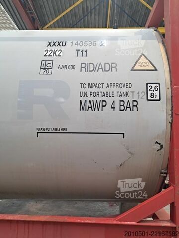δεξαμενόπλοιο κοντέινερ 24m³ TANKCONTAINER TANK EDELSTAHL Stahlcontainer TANK 24.000L GÜLLE