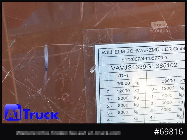 Auflieger mit Walkingfloor SCHWARZMUELLER Vollalu, 90m³, 7620 Kg, Lift CF 8mm,