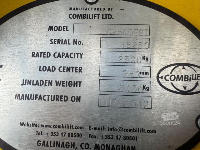 Empilhadeira de quatro direções Combilift C2500 EST /Only 1451 hours/ Battery 81%