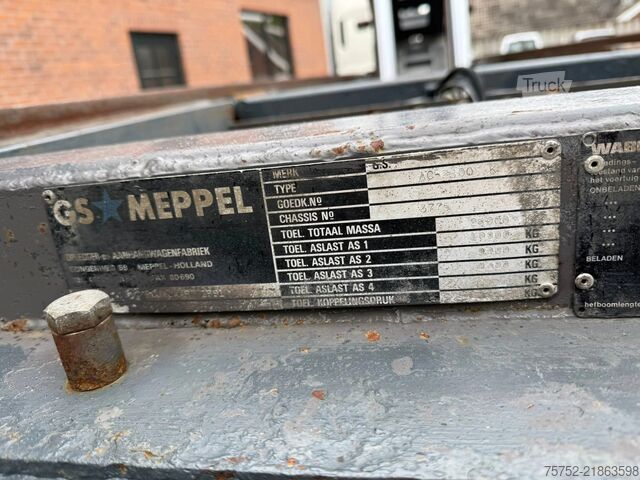 Transport av containere GS AC-2800-K NCH/Haak Kiepende containeraanhanger ...
