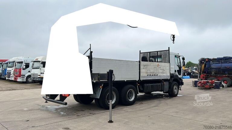 مقطورة منصة Renault Kerax 450 DXI (NO CRANE / SANS GRUE / 6X4 / LAM...