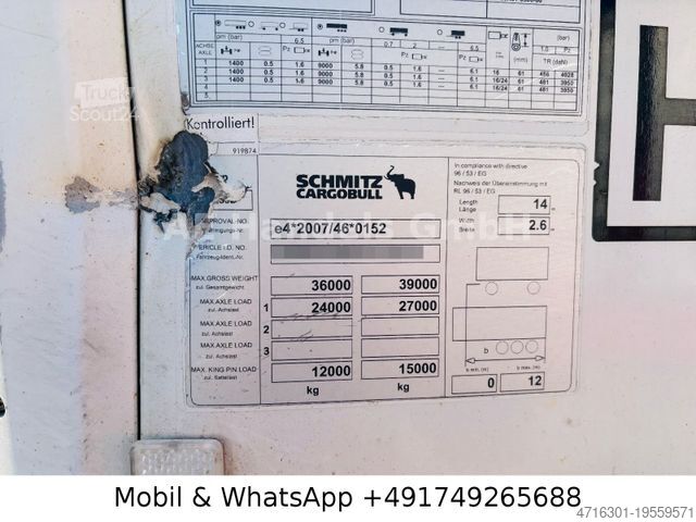Semirremolque frigorífico SCHMITZ CARGOBULL SKO 24/13.4 FP60 Cool *Carrier-Vector-1950/+-30°
