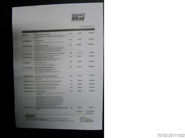 Furgone a tetto alto Mercedes-Benz 419 Sprinter Tourer IGLHAUT ALLRAD 9-Sitzer