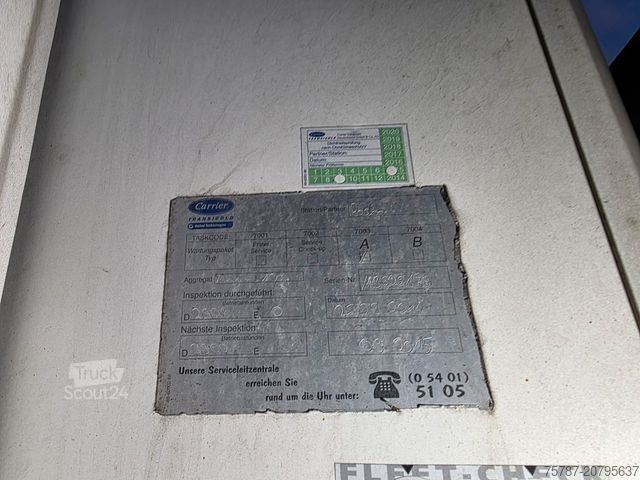 Šaldytuvas puspriekabė SCHMITZ CARGOBULL City Tiefkühler, 2. Achs drehbar, 3 to Ladebordw