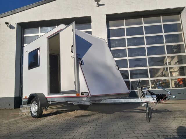 Rimorchio per moto Other Sport uns Transport Camping isolierter Koffer mit Heckrampe führerscheinfrei 100km/H Neu
