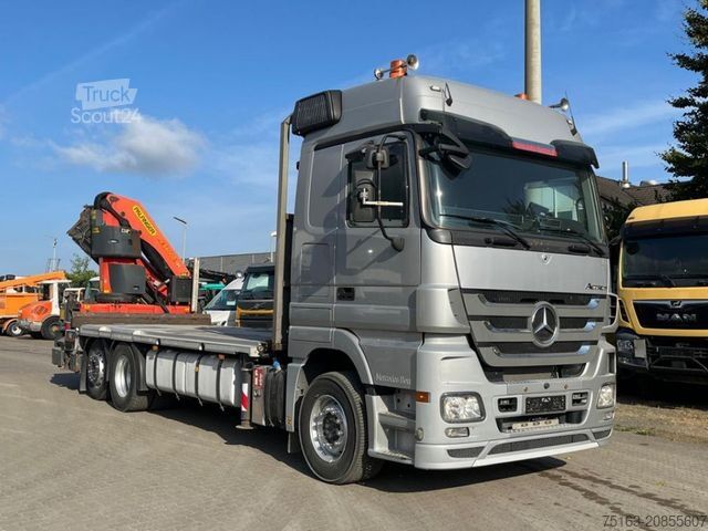 Flatbed truck MERCEDES-BENZ Actros 2541 Pritsche Heckkran Palfinger PK 34002