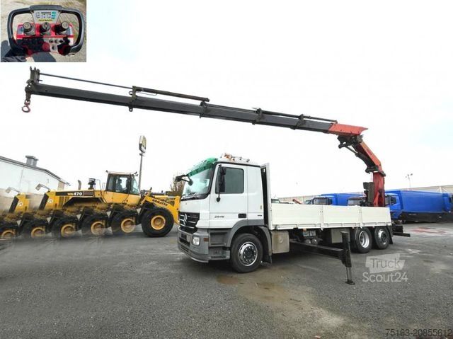 Flatbed truck MERCEDES-BENZ Actros 2546 L 6x2 Pritsche Heckkran Palfinger P