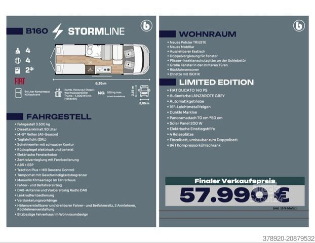 Avtodom BENIMAR Benivan B160 STORMLINE