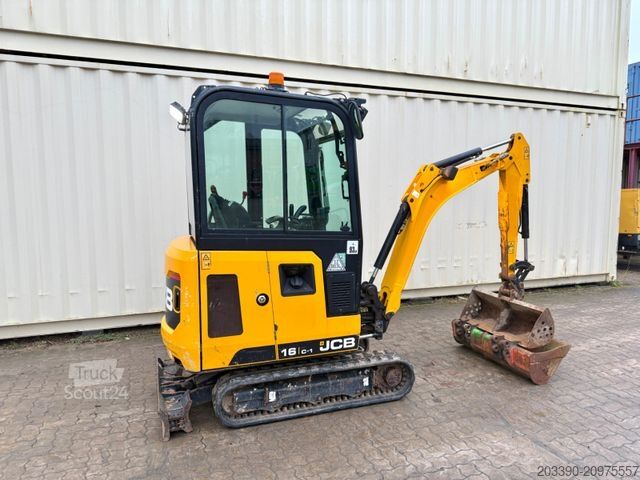 Mini ekskavatorius JCB 16C-1 /2021 BJ/829 H/verbr. Laufwerk/3xLöffel