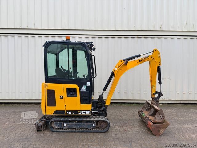 Mini ekskavatorius JCB 16C-1 /2021 BJ/829 H/verbr. Laufwerk/3xLöffel
