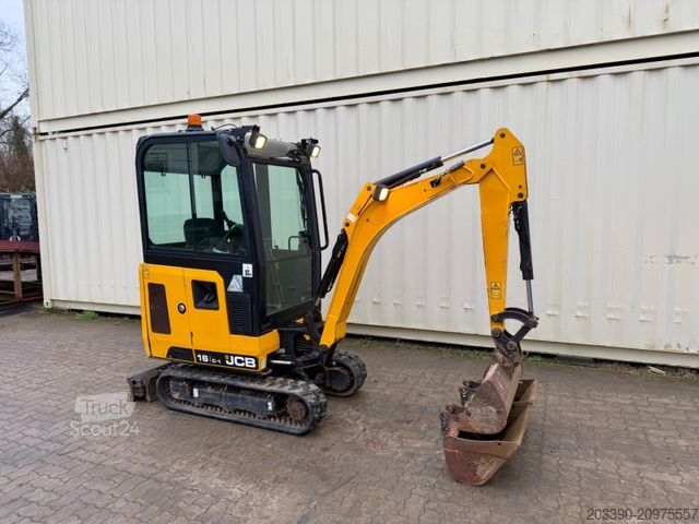Mini ekskavatorius JCB 16C-1 /2021 BJ/829 H/verbr. Laufwerk/3xLöffel