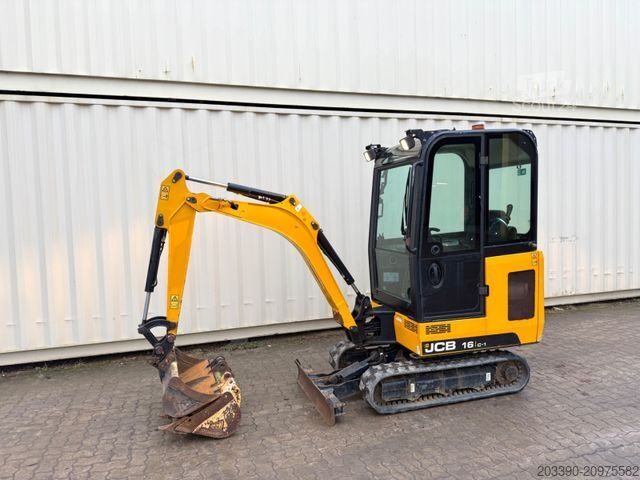 Mini ekskavatorius JCB 16C-1 /2021 BJ/848 H/verbr. Laufwerk/3xLöffel