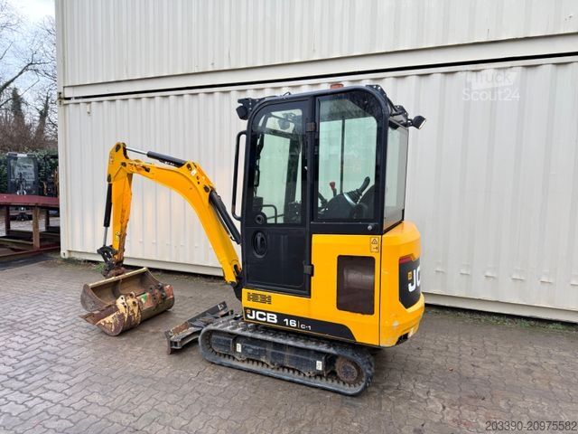 Mini ekskavatorius JCB 16C-1 /2021 BJ/848 H/verbr. Laufwerk/3xLöffel