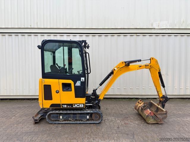 Mini ekskavatorius JCB 16C-1 /2021 BJ/848 H/verbr. Laufwerk/3xLöffel