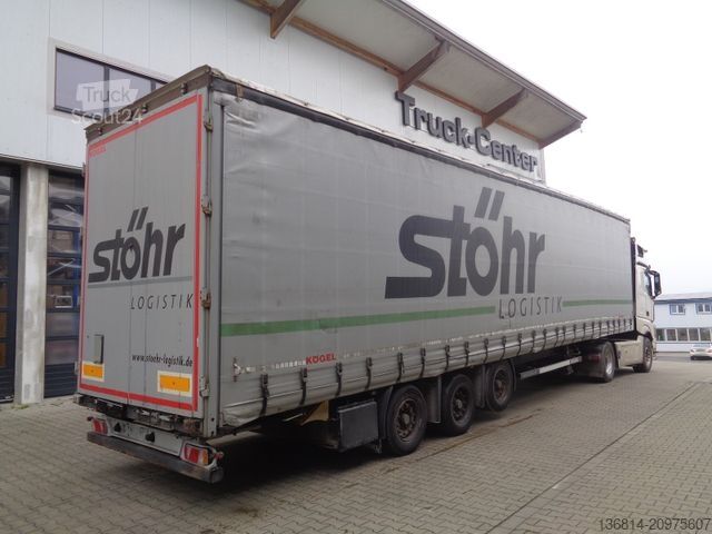 Semiremorcă deschisă cu prelată KÖGEL S 24-1 Mega Liftachse Hubdach BPW