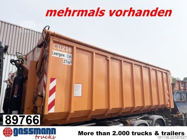 Āķa konteiners  Abrollcontainer mit hydr. Deckel ca. 27m³