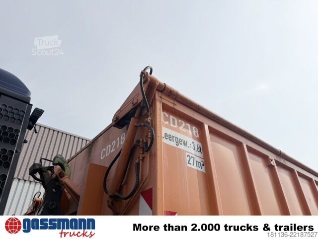 Rullakontti  Abrollcontainer mit hydr. Deckel ca. 27m³