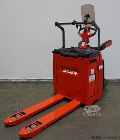 Elektrische meelooppallettruck met sta-platform Linde T 20 AP 1156-00