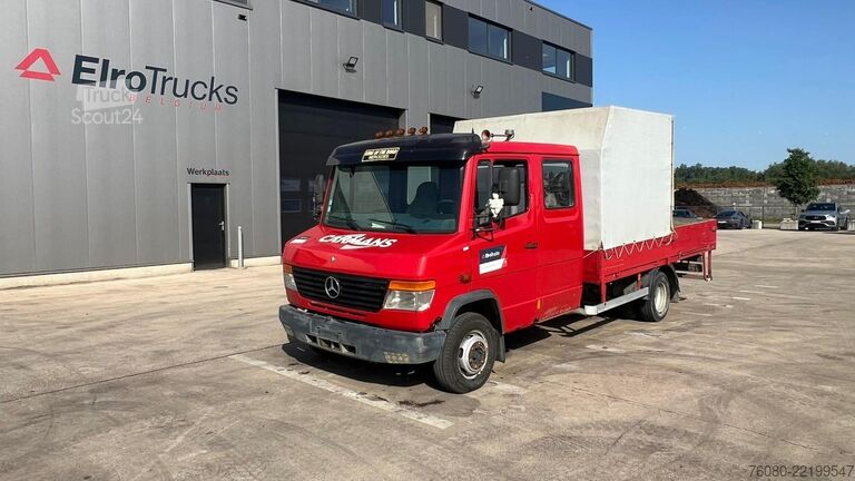 Platte bak Mercedes-Benz Vario 614 (BELGIAN TRUCK / CAMION BELGE / LAMES...