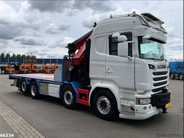 Camión grúa Scania R 580 8x2 V8 Retarder Euro 6 HMF 50 Tonmeter la...