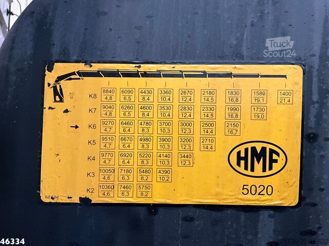 Camion-grue Scania R 580 8x2 V8 Retarder Euro 6 HMF 50 Tonmeter la...