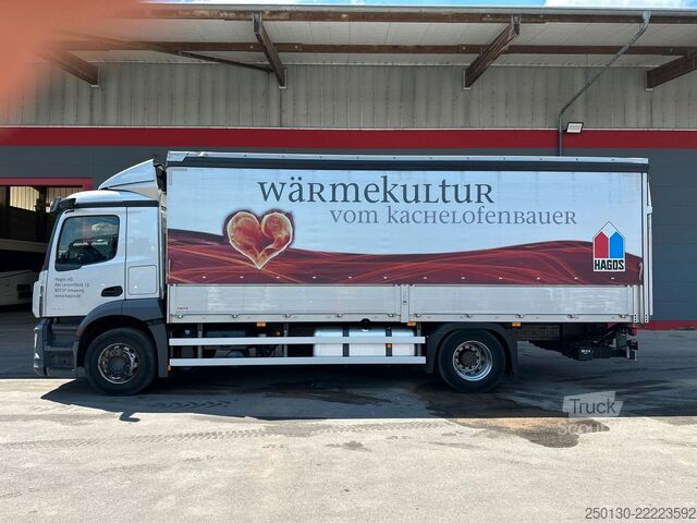 Kamion sa ravnom platformom i ceradom MERCEDES-BENZ Actros 1830 4x2 LL Titgemeyer GETO SIDER/LBW/XL