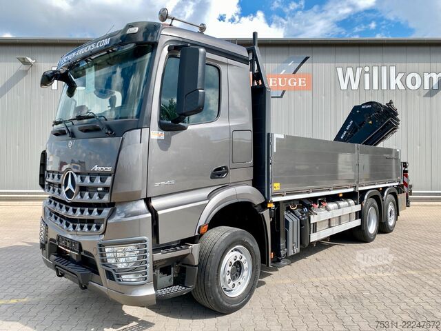Kamion sa ravnom platformom MERCEDES-BENZ Arocs 2543 6x2| Atlas 332.2E-A6*Funk*erst 48TKM!
