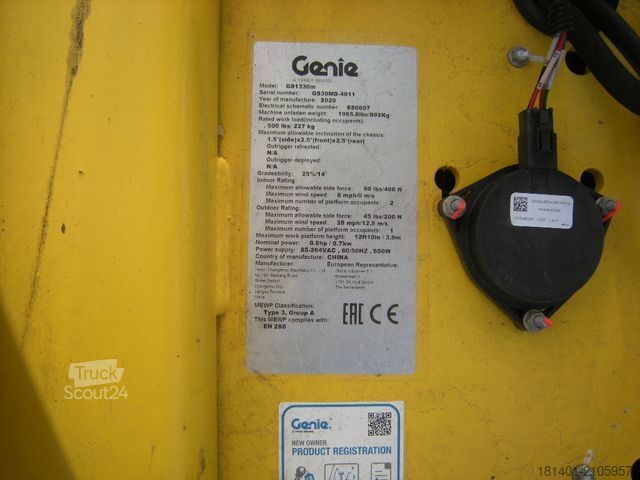 Piattaforma di lavoro GENIE GS 1330, Genie mit neuen Batterien, 5,9 m