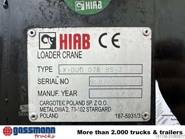 Transporter mit Kipper Mercedes-Benz Atego 818 L 4x2, Kran Hiab X-Duo 078 BS-2, 2x AHK