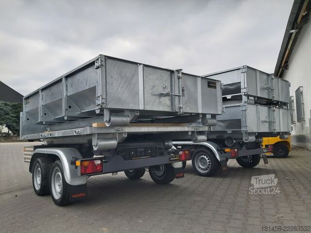Autoprieves Vezeko KONOS Muldenkipper und Hakenlift Container Anhänger 3500kg mit Mulde direkt verfügbar