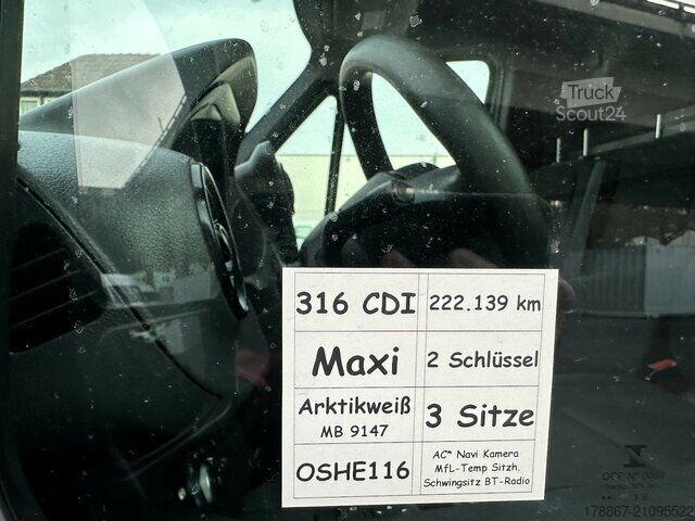 Kombi z visokim stropom Mercedes-Benz Sprinter 316 CDI Maxi Schwingsitz Kamera Navi