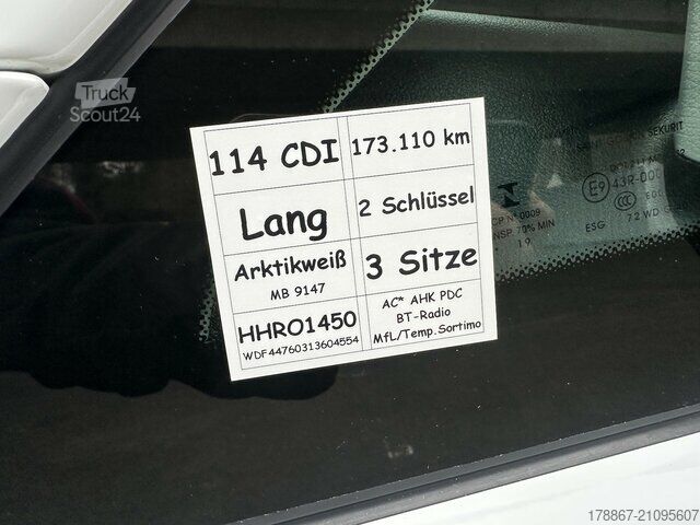 Dostosowany van Mercedes-Benz Vito Kasten 114 CDI RWD lang Sortimo Einbau