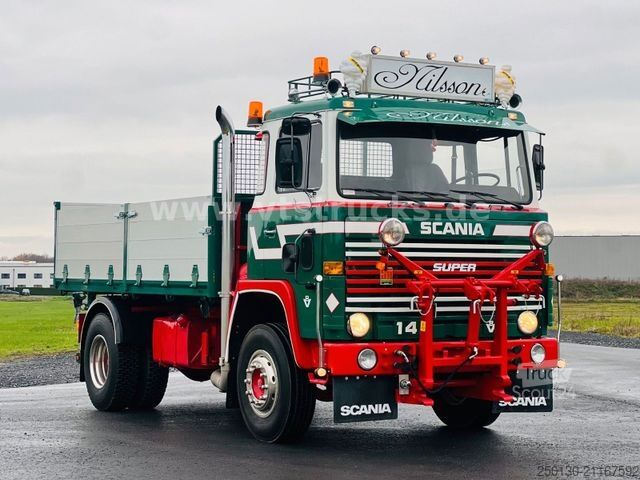 Camión volquete trilateral SCANIA LB141 V8 4x2 DSK Oldtimer *Sammlerstück*