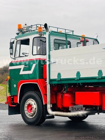 Camión volquete trilateral SCANIA LB141 V8 4x2 DSK Oldtimer *Sammlerstück*